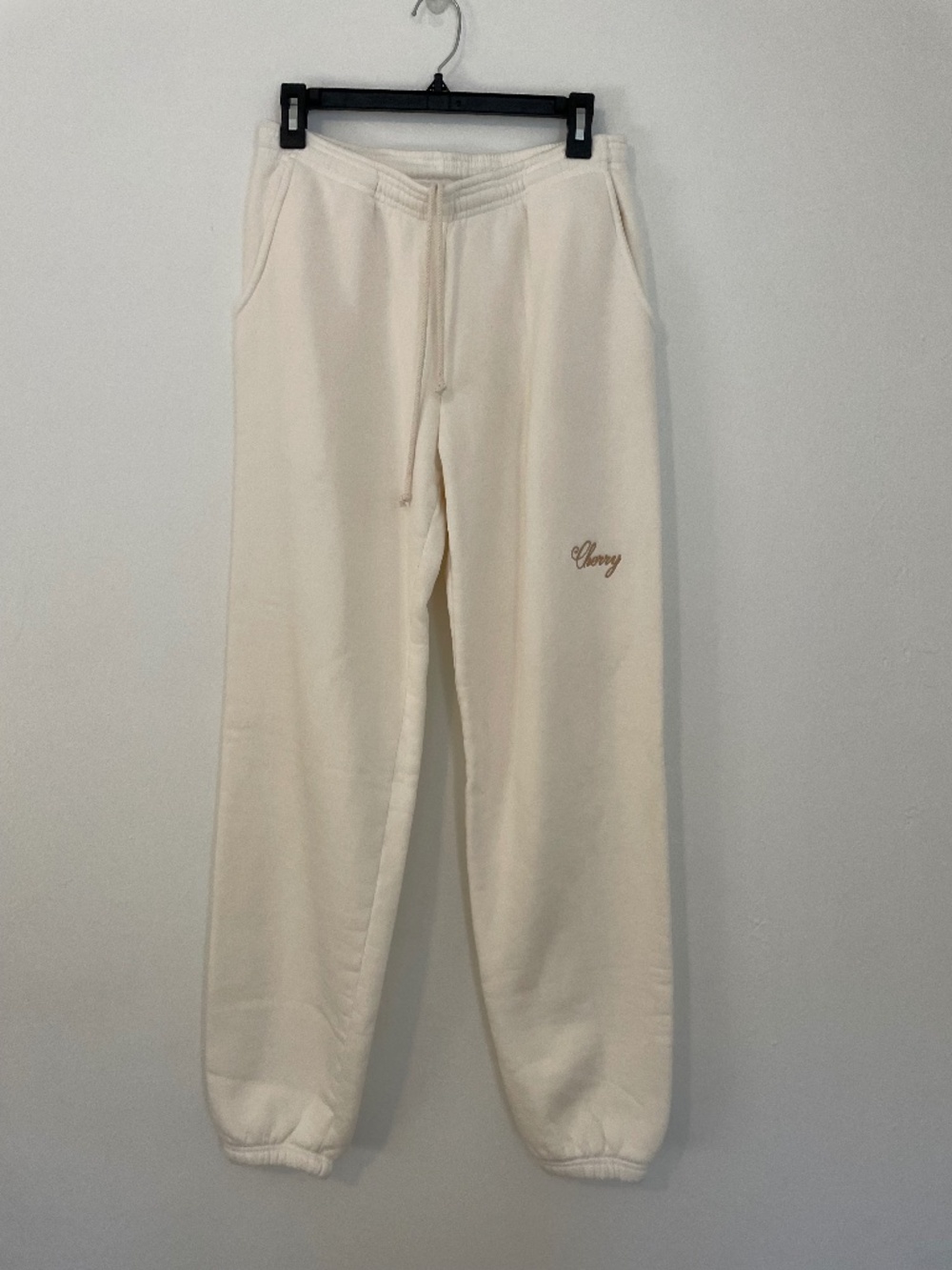 Cherry LA American Classic Sweatpants Unisex Medium, White Drawstring